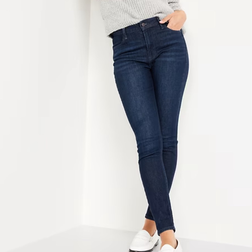 Old Navy Dark Wash High Rise Wow Super Skinny Jeans 6 Tall